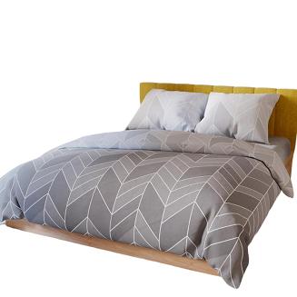 NITTA Komplet pościeli NITTA z bawełny satynowej 220x200 szara nowoczesna geometria