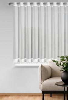 Firana gotowa na przelotkach LUISA 400x160 Eurofirany biały