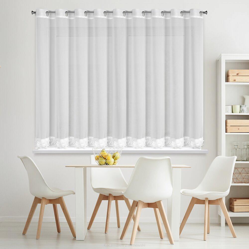 Firana gotowa na przelotkach LUISA 400x160 Eurofirany biały
