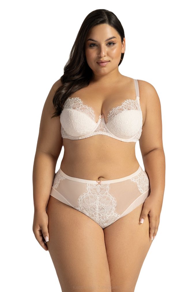 Biustonosz z koronką Semi Soft AV 2147 półusztywniany kremowy