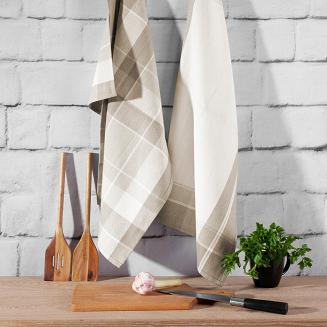 Komplet ścierek kuchennych 2 szt. MONA 50x70 Eurofirany beżowy