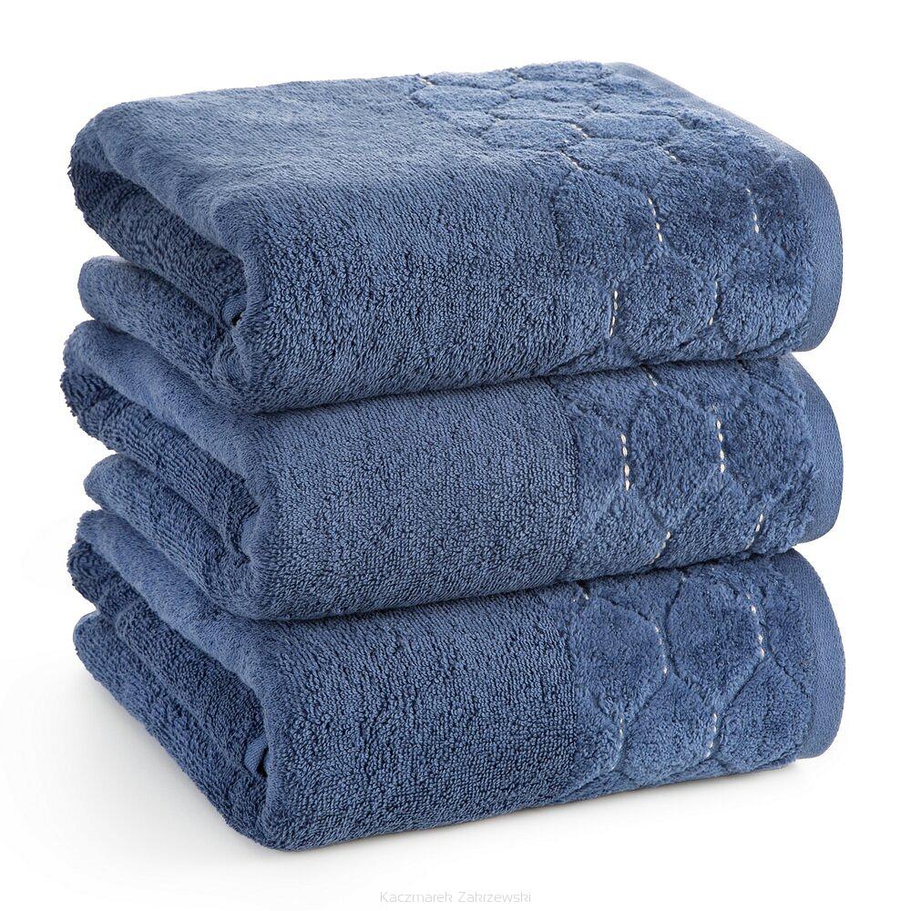 Ręcznik bawełniany LUMIA 70x140 Eurofirany granatowy