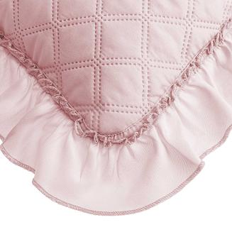 Poszewka dekoracyjna RUFFY 50x70 pudrowa z falbanką