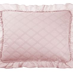 Poszewka dekoracyjna RUFFY 50x70 pudrowy róż z falbanką