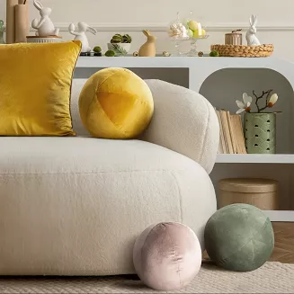 Poszewka dekoracyjna GAJA4 24 Eurofirany musztardowa kula z wypełnieniem