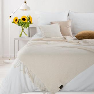 Koc narzuta JUDY 150x180 Eurofirany kremowy