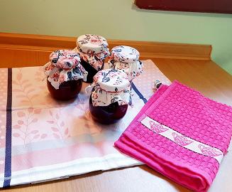 Ścierka kuchenna bawełna egipska 50x70 wzór Flora różowa