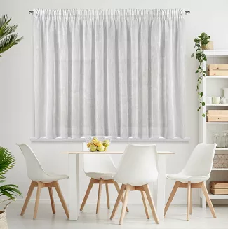 Firana gotowa na taśmie CARLA 300x145 Eurofirany biały