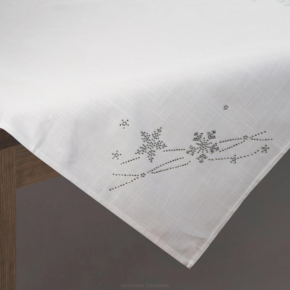 Obrus dekoracyjny AGATA 85x85 Eurofirany srebrny