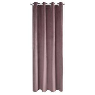 Zasłona gotowa na przelotkach PIERRE 140x250 Eurofirany ciemny róż