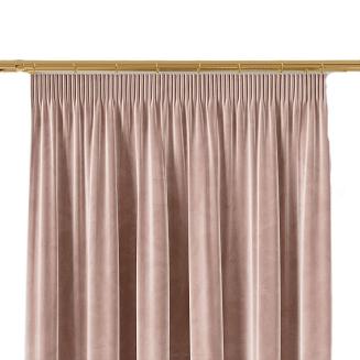 Zasłona gotowa na taśmie VELVI 140x240 jasnoróżowa