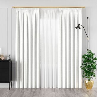 Zasłona gotowa na taśmie VELVI 140x250 biała