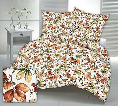 Pościel z kory 180x200 biała jesienne liście