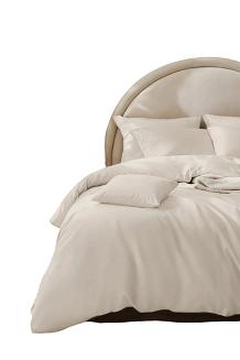 Pościel satyna bawełniana SIN 160x200 jednobarwna jasnobeżowa