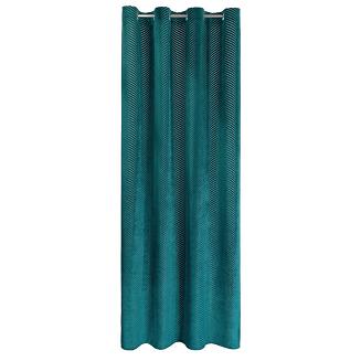 Zasłona gotowa na przelotkach LUSSI 140x250 Eurofirany ciemnoturkusowy