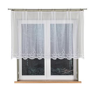 Firanka żakardowa gotowa na żabki JUSTYNA 250x110 biała