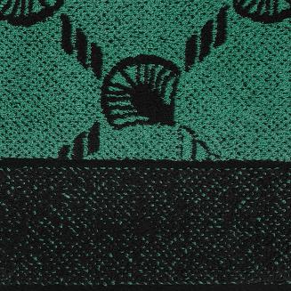 Ręcznik bawełniany DORIAN 70x140 Eurofirany czarny+turkusowy