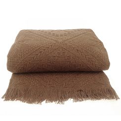 Komplet dekoracyjny narzuta 170x205 + 2x 60x170 ciemny beżowy