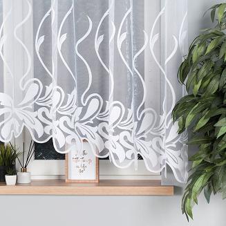 Firanka żakardowa gotowa na żabki ALINA 320x160 biała