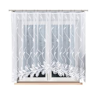 Firanka żakardowa gotowa na żabki ALINA 320x160 biała