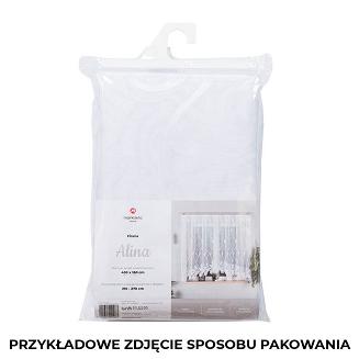 Firanka żakardowa gotowa na żabki ALINA 320x160 biała