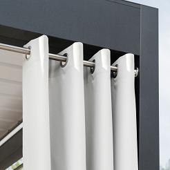 Zasłona gotowa na przelotkach GARDENIA 140x250 wodoodporna ogrodowa biała