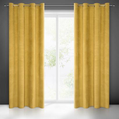 Zasłona gotowa na przelotkach MILO 140x250 Eurofirany miodowa