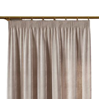 Zasłona gotowa na taśmie VELVI 140x250 ciepły jasny szary