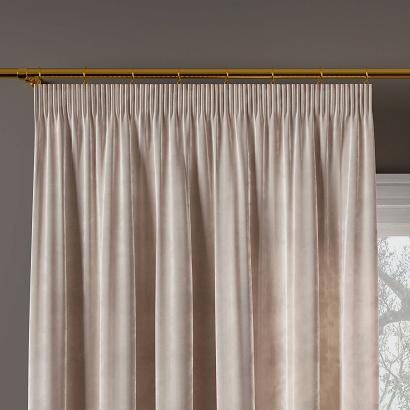 Zasłona gotowa na taśmie VELVI 140x250 ciepły jasny szary