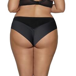 Brazyliany damskie z koronką i kokardką AV 2111 czarne