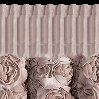 Zasłona gotowa na taśmie ROSES 140x270 Eva Minge Eurofirany pudrowy