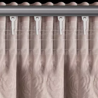 Zasłona gotowa na taśmie ROSES 140x270 Eva Minge Eurofirany pudrowy