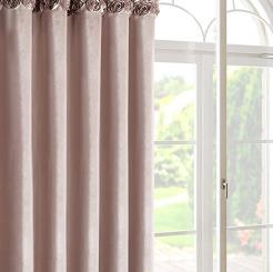 Zasłona gotowa na taśmie ROSES 140x270 Eva Minge Eurofirany pudrowy