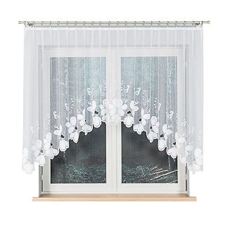 Firanka żakardowa gotowa na żabki TEODORA 300x140 biała
