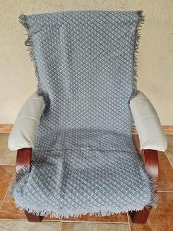 Komplet dekoracyjny narzuta 160x200 + 2x 60x160 popielata szara geometria