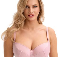 Biustonosz Full Cup Kate 281 usztywniany różowy