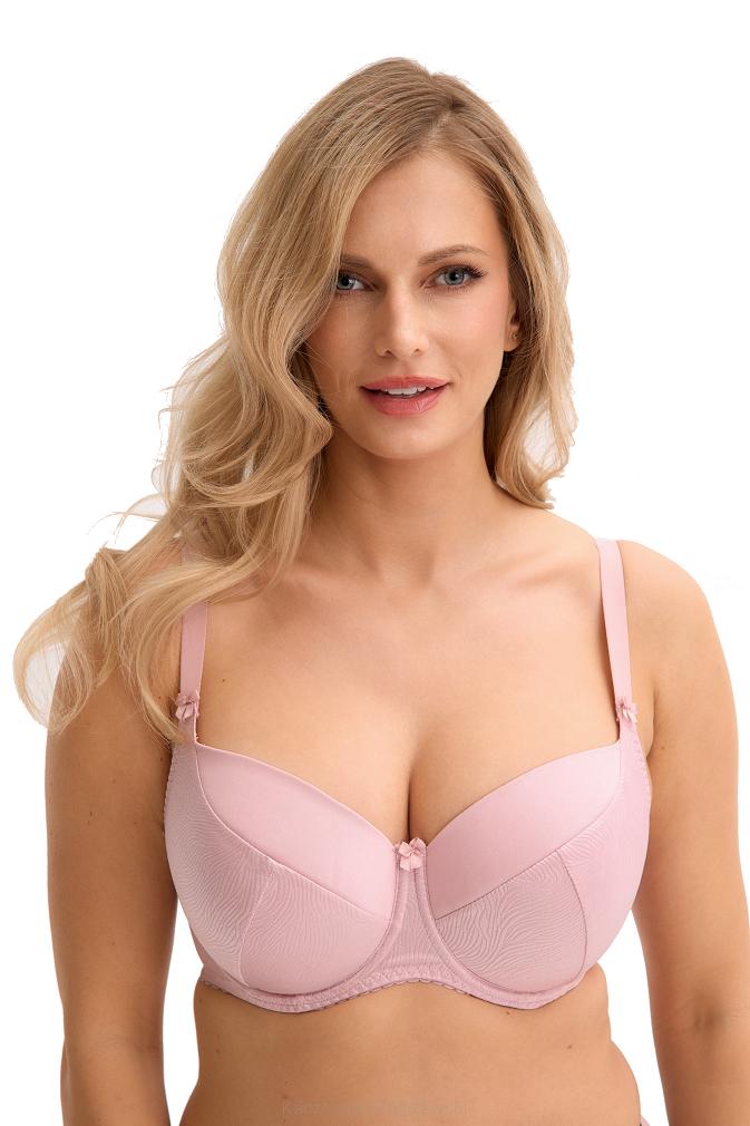 Biustonosz Full Cup Kate 281 usztywniany różowy
