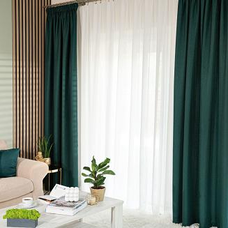 Zasłona gotowa na taśmie JODEŁKA 140x250 butelkowa