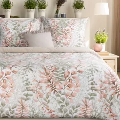 Pościel bawełniana FREESIA 160x200 Eurofirany pudrowy róż