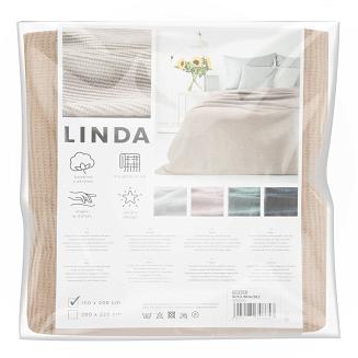 Koc narzuta LINDA 200x220 Eurofirany beżowy