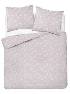 Pościel flanelowa 160x200 pudrowa drobny paisley