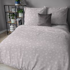 Pościel flanelowa 160x200 pudrowa drobny paisley