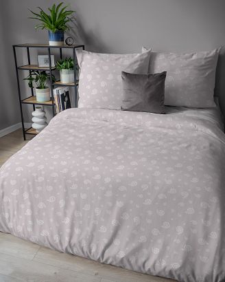 Pościel flanelowa 160x200 pudrowa drobny paisley