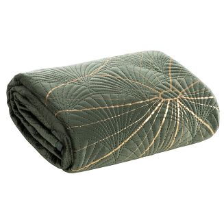 Narzuta dekoracyjna LOTOS 170x210 oliwkowy/złoty
