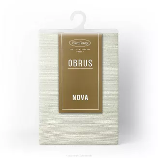 Obrus dekoracyjny serweta GLAMO 85x85 Eurofirany beżowy ze złotym połyskiem