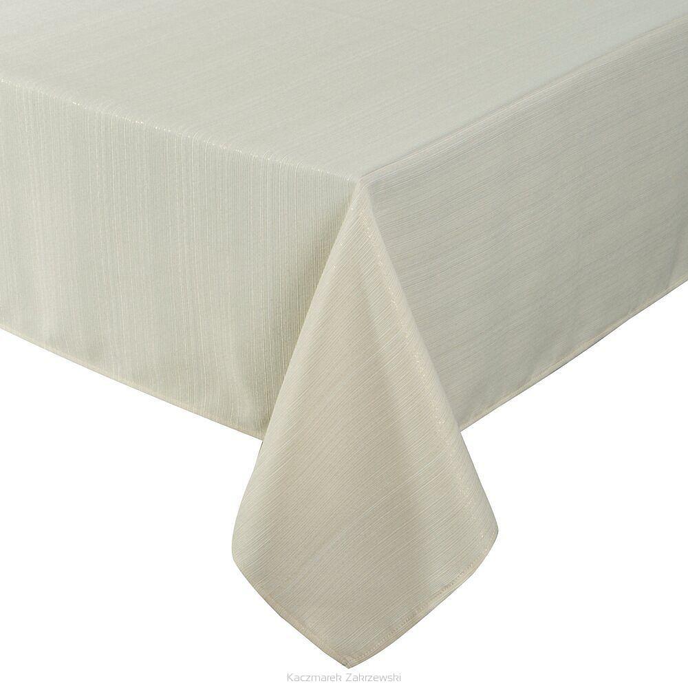 Obrus dekoracyjny serweta GLAMO 85x85 Eurofirany beżowy ze złotym połyskiem