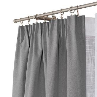 Zasłona gotowa na taśmie 140x230 SUPER BLACKOUT zaciemniająca ciemnoszara