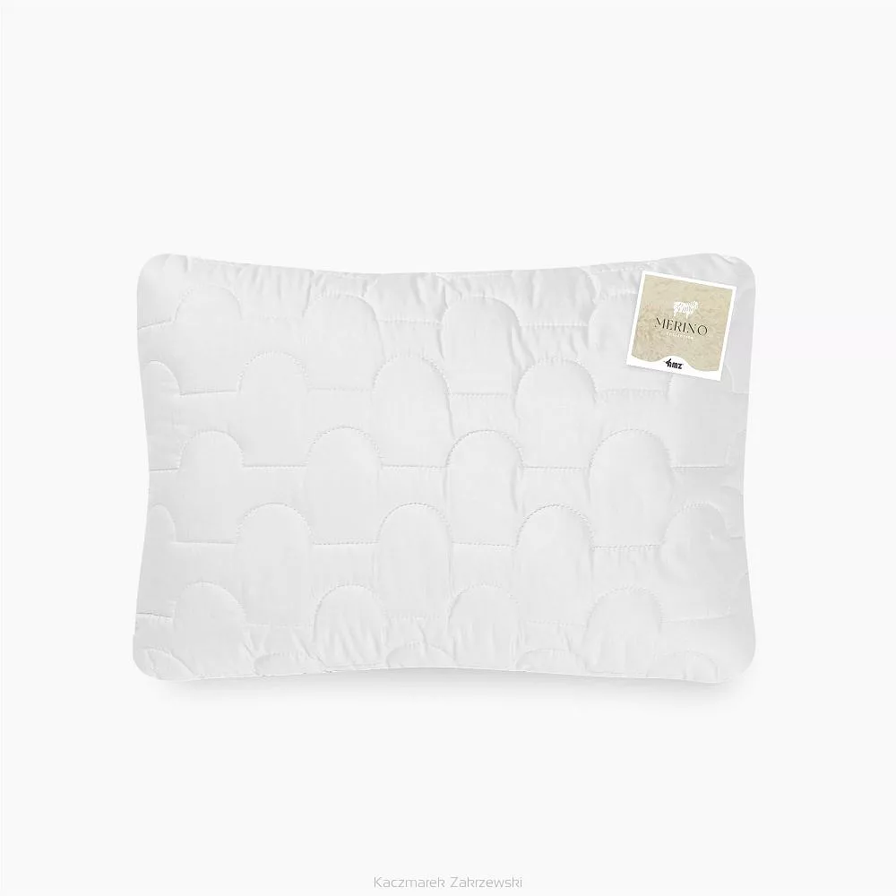 Poduszka wełniana 40x60 MERINO pikowana bez zamka biała