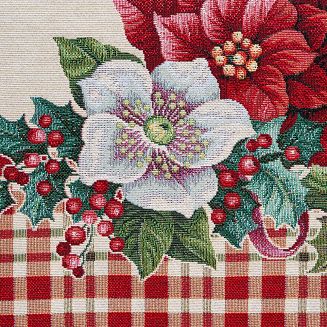 Obrus świąteczny gobelinowy 140x180 Eurofirany naturalny