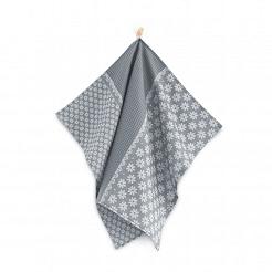 Ścierka kuchenna 50x70 Zwoltex Prymula grafitowa w kwiatuszki